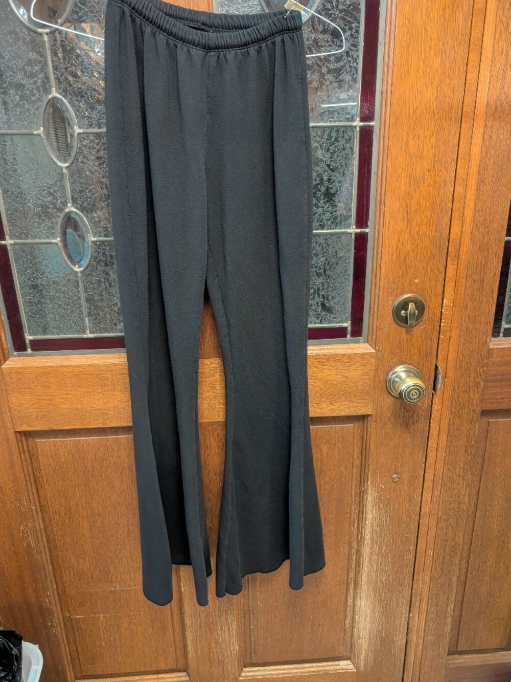 Womens Black Super Flare Legging, size Small